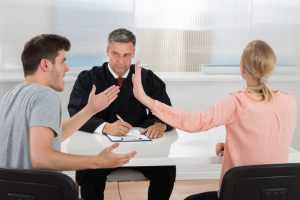 Couple Consulting With A Divorce Lawyer