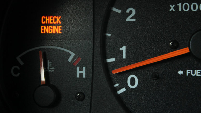 car meter telling check engine